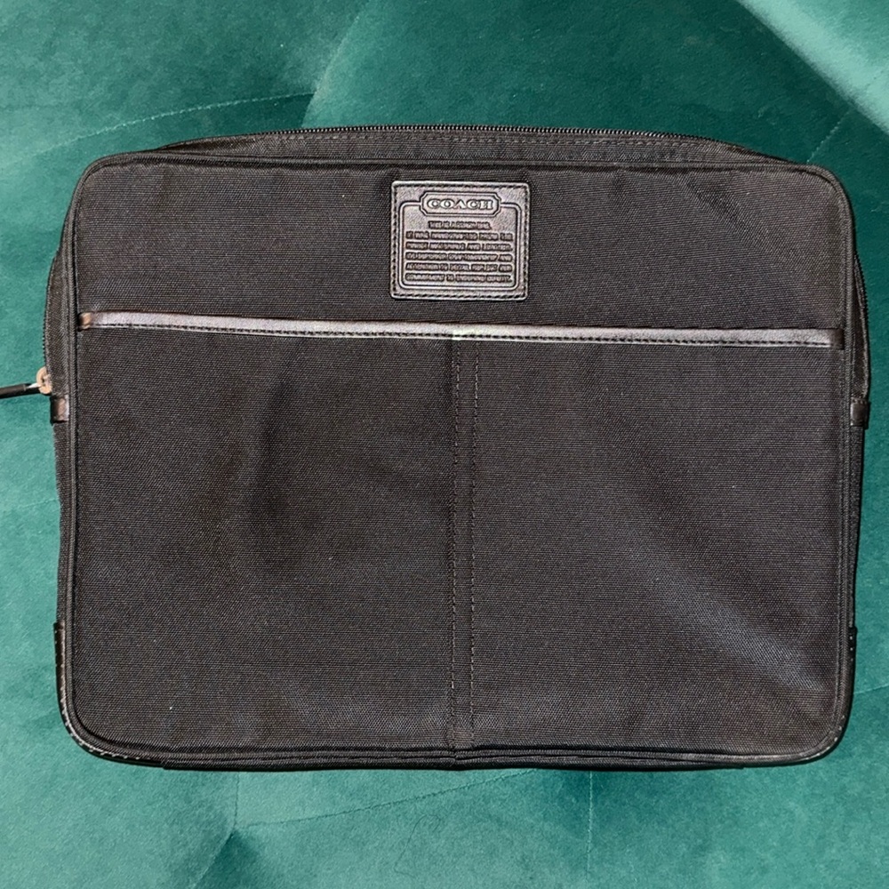 Black COACH Laptop Sleeve